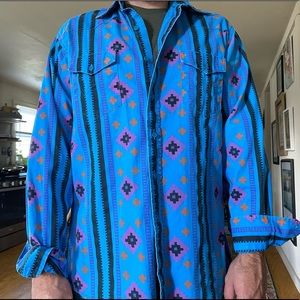 Vintage Wrangler Aztec Print top